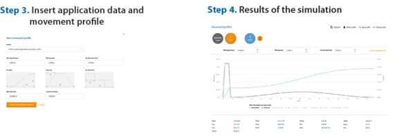 Motor simulation tool Steps 3 and 4